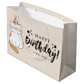Fijne verjaardagscadeau groot cadeauzakje (Achterkant Gekanteld)