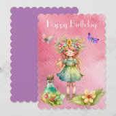 Fijne verjaardagsfeeks kaart (Voorkant / Achterkant)