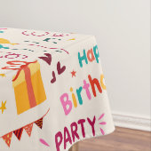 Fijne verjaardagsfeestdruk tafelkleed (Voorbeeld)