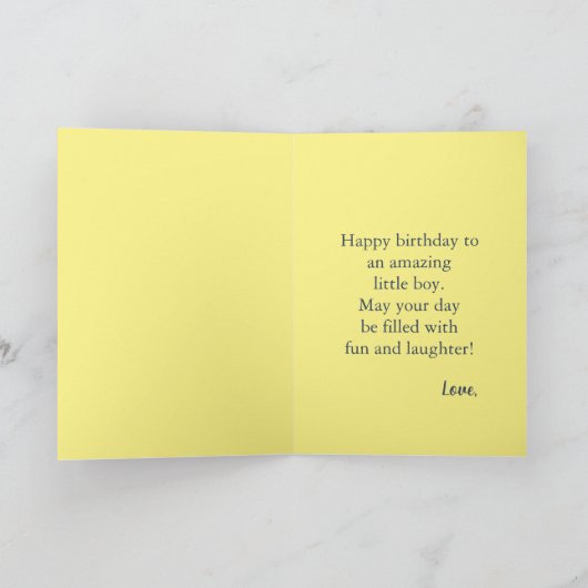 Fijne verjaardagsgiraffe kaart (Binnen)