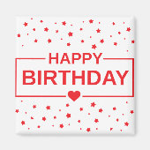 Fijne verjaardagsharten magneet (Voorkant)