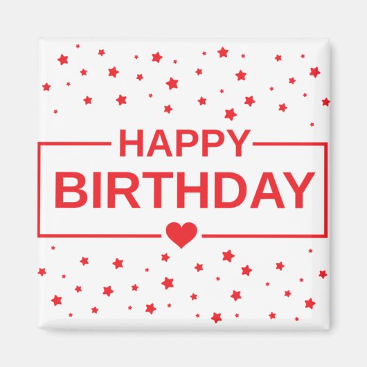 Fijne verjaardagsharten magneet (Voorkant)