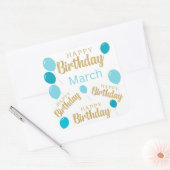 Fijne verjaardagsmars Sticker (Envelop)