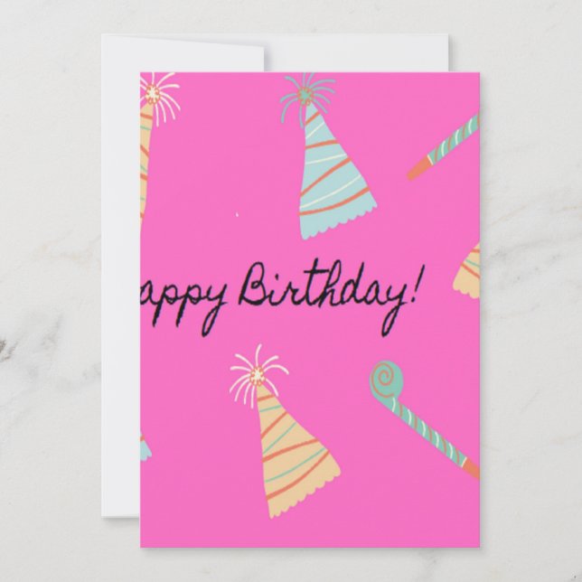 Fijne verjaardagsroze (Voorkant)