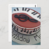 Fijne verjaardagstaart briefkaart (Voorkant / Achterkant)