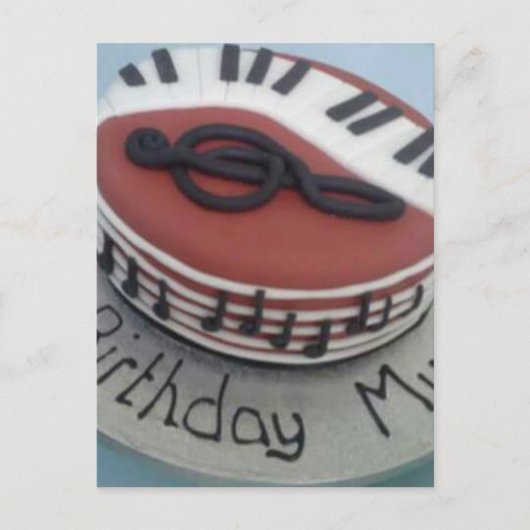 Fijne verjaardagstaart briefkaart (Voorkant)