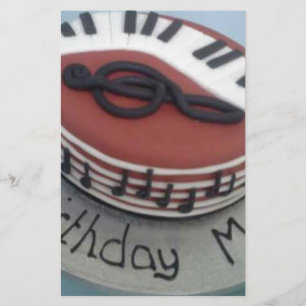 Fijne verjaardagstaart briefpapier