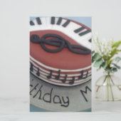 Fijne verjaardagstaart briefpapier (Staand voorkant)