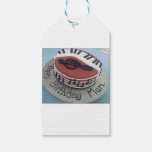 Fijne verjaardagstaart cadeaulabel