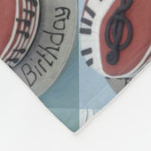 Fijne verjaardagstaart fleece deken (Hoek)