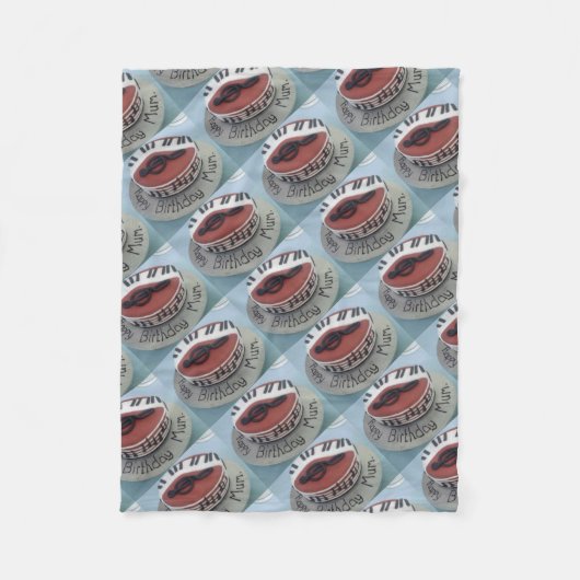 Fijne verjaardagstaart fleece deken (Voorkant)