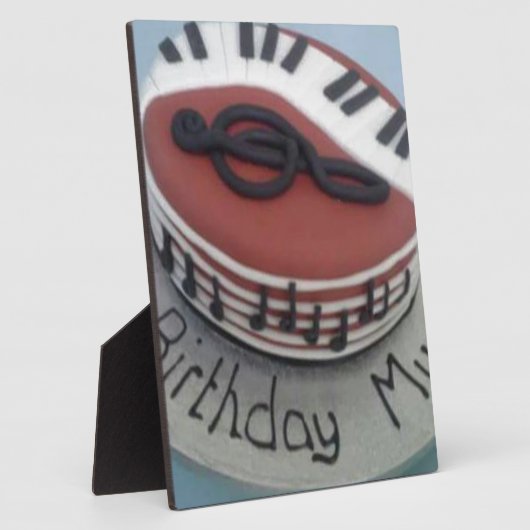 Fijne verjaardagstaart fotoplaat (Zijkant)