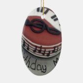 Fijne verjaardagstaart keramisch ornament (Rechts)