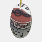 Fijne verjaardagstaart keramisch ornament (Links)