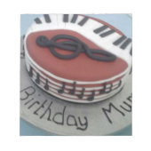 Fijne verjaardagstaart notitieblok (Voorkant)