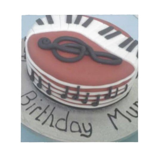 Fijne verjaardagstaart notitieblok (Voorkant)