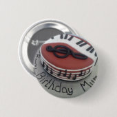 Fijne verjaardagstaart ronde button 5,7 cm (Voorkant /achterkant)