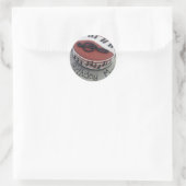 Fijne verjaardagstaart ronde sticker (Tas)