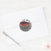 Fijne verjaardagstaart ronde sticker (Envelop)