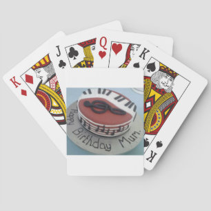 Fijne verjaardagstaart speelkaarten
