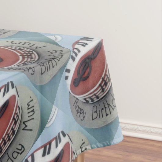 Fijne verjaardagstaart tafelkleed (Voorbeeld)