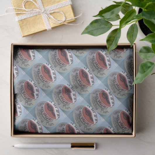 Fijne verjaardagstaart tissuepapier (Geschenk)