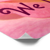 Fijne Verpleegsters Week! posters Roze Roos bloem (Hoek)