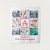 Fijne verpleegstersdag 4 foto collage kruis monogr wandkleed (Voorkant)