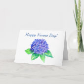 Fijne Verpleegstersdag! Paarse Waterverf Hydrangea Kaart (Voorkant)