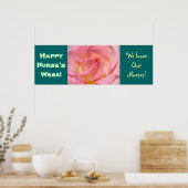 Fijne verpleegstersweek! Banner Poster Prints Roze (Keuken)