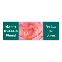 Fijne verpleegstersweek! Banner Poster Prints Roze