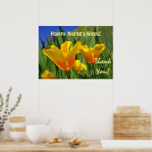 Fijne verpleegstersweek! kunstprintposters Dank je Poster (Keuken)