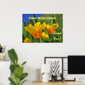 Fijne verpleegstersweek! kunstprintposters Dank je Poster (Thuiskantoor)