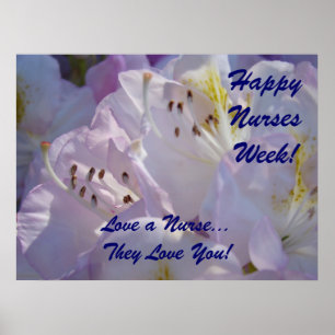 Fijne verpleegstersweek! poster Love a Nurse Bloem