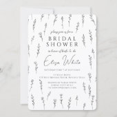Fijne verspreide wilde bloemen bruidsdouche kaart (Voorkant)