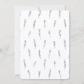Fijne verspreide wilde bloemen bruidsdouche kaart (Achterkant)