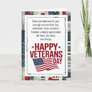Fijne Veteranendag Patriotisch Kaart