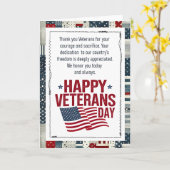 Fijne Veteranendag Patriotisch Kaart (Gele Bloem)