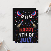 Fijne vierde juli Amerikaanse Onafhankelijkheidsda Kaart (Voorkant / Achterkant in situ)