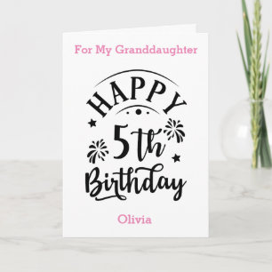Fijne vijfde verjaardag voor mijn kleindochter kaart