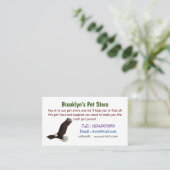 Fijne vliegende cartoon visitekaartje (Staand voorkant)