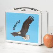 Fijne vliegende kale cartoon illustratie (In situ)