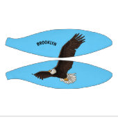 Fijne vliegende kale cartoon illustratie basketbal (Panelen)