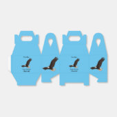 Fijne vliegende kale cartoon illustratie bedankdoosjes (Uitgevouwen)