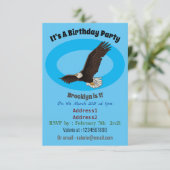 Fijne vliegende kale cartoon illustratie kaart (Staand voorkant)