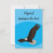 Fijne vliegende kale cartoon illustratie kaart (Achterkant)