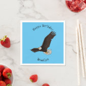 Fijne vliegende kale cartoon illustratie servet (Insitu)