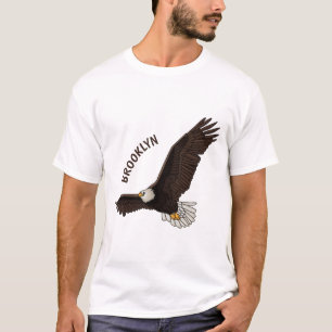 Fijne vliegende kale cartoon illustratie t-shirt