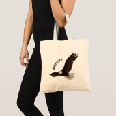Fijne vliegende kale cartoon illustratie tote bag (Voorkant (product))