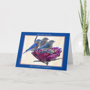 Fijne Vogeldag! Kaart: Bowlful of bluebird Card Kaart